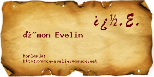 Ámon Evelin névjegykártya